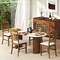 Costway Wood Dining Chairs Set of 2/4 Fabric Upholstered Side Chairs with Rubber Wood Frame